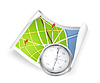 Vector clipart: Road Map and compass