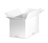 Vector clipart: White open carton box