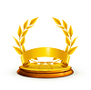 Vector clipart: Golden wreath