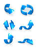 Vector clipart: Blue arrows set
