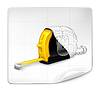 Vector clipart: Tape measure drawing