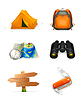 Vector clipart: Tourism icon set
