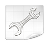 Vector clipart: Wrench drawing
