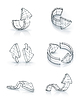 Vector clipart: Arrows set, drawing