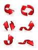 Vector clipart: Red arrows set
