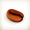 Vector clipart: Roasted coffee bean