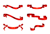 Vector clipart: Red ribbons set