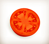 Vector clipart: Slice of tomato