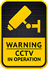 Vector clipart: Video surveillance sticker 10eps