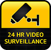 Vector clipart: Video surveillance symbol, punched metal surface