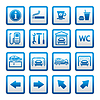 Vector clipart: Set pictograms. Car services. Gas station. Symbols