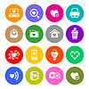Vector clipart: Set valentine`s day buttons, love on Internet