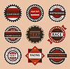 ID 3825059 | Racing labels - Vintage-Stil | Stock Vektorgrafik ID 3825059 | Racing labels - Vintage-Stil | Stock Vektorgrafik | CLIPARTO