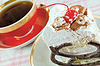 Tasse Tee mit Kuchen | Stock Foto