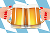 Vector clipart: Oktoberfest - with beer and flag of Bavaria