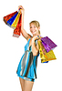 Mädchen mit Einkaufstüten | Stock Foto