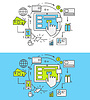Vector clipart: Flat Line Pay Per Click