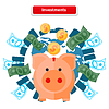 Vector clipart: Investment Piggy Bank