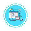 Vector clipart: Icon Flat Style Design Working Process