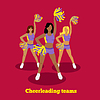 Vector clipart: Cheerleading Team Concept Flat Design