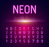 Vector clipart: Neon Alphabet Font Style Flat Design