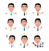 Vector clipart: Variety of Emotions Office Worker