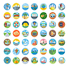 Vector clipart: Set of Travel Icon Flat Design