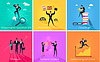 Vector clipart: Business Banner Teamwork and Solution