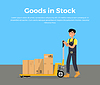 Vector clipart: Goods in Stock Banner Design Flat