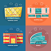 Vector clipart: Shopping Centre Icon Set in Flat Design