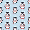 Vector clipart: Seamless Pattern with Penguin Animal in Sweater