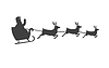 Vector clipart: Santa s Sleigh With Reindeer Silhouette
