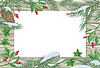 Vector clipart: Frame with Pine Tree, Sweetbrier Brunches