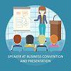 Vector clipart: Business Training Concept in Flat Design