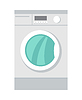 Vector clipart: Washing Machine Household Appliances in Flat Style