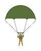 Vector clipart: Military Parachutists
