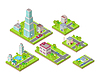 Vector clipart: Isometric City Buildings Set. Isometry