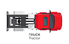 Vector clipart: Tractor Truck Top View Flat Icon