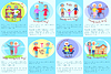 Vector clipart: Happy Grandparents Day Posters with Older People