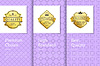 Vector clipart: Premium Quality Set of Posters with Golden Labels
