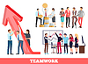 Vector clipart: Teamwork Growth and Success