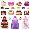 Vector clipart: Collection of Tasty Cakes on