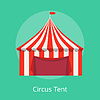 Vector clipart: Circus Tent Poster Striped Awning for Performances