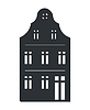 Vector clipart: Multi Storey House Black Silhouette Icon