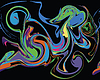 Mardi Gras seamless line marble pattern | Stock Illustration