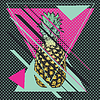 Retro Hintergrund mit Ananas | Stock Illustration