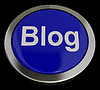 Blog Button In Blue For Blogger Or Blogging Website | Stock Illustration
