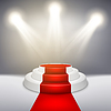Vector clipart: Podium with red carpet. EPS 10