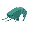 Vector clipart: Shrimp . Crustaceans. sea anim