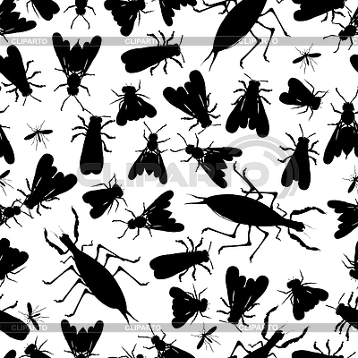 Modelo inconsútil de los Insectos | Ilustración vectorial de stock |ID 3793366